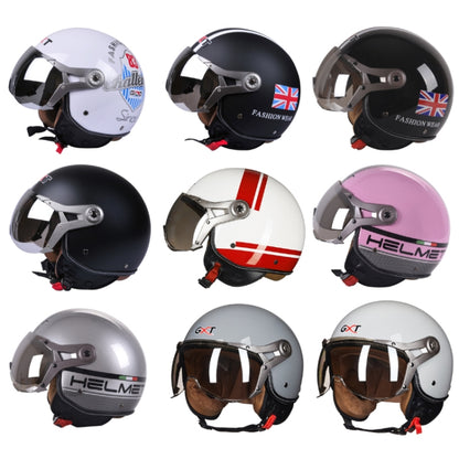 GXT Electric Vehicle Half Cover Helmet Four Seasons Retro Helmet, Size: M(Matte Black) - Helmets by GXT | Online Shopping South Africa | PMC Jewellery | Buy Now Pay Later Mobicred