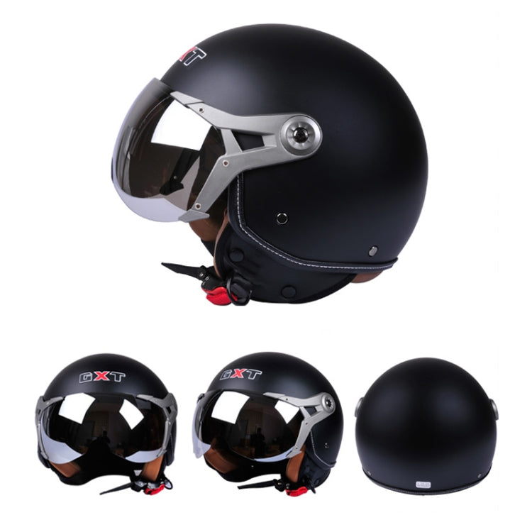 GXT Electric Vehicle Half Cover Helmet Four Seasons Retro Helmet, Size: XL(Painted White Red Stripes) - Helmets by GXT | Online Shopping South Africa | PMC Jewellery | Buy Now Pay Later Mobicred