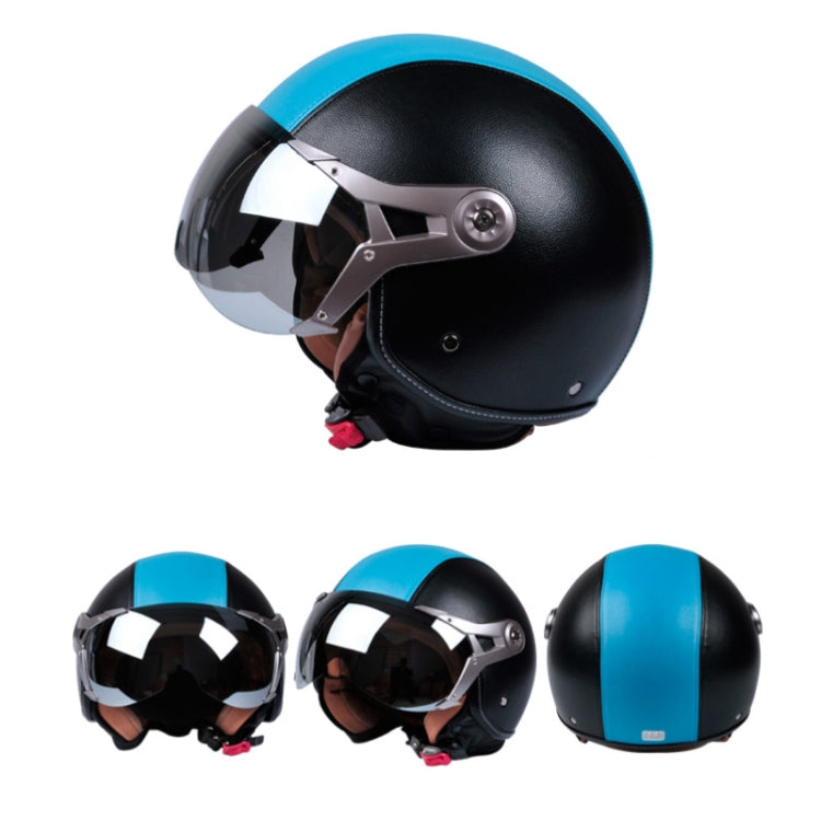 GXT Electric Vehicle Half Cover Four Seasons Retro Helmet, Size: M(Black) - free shipping - PMC TechLife - Order now!