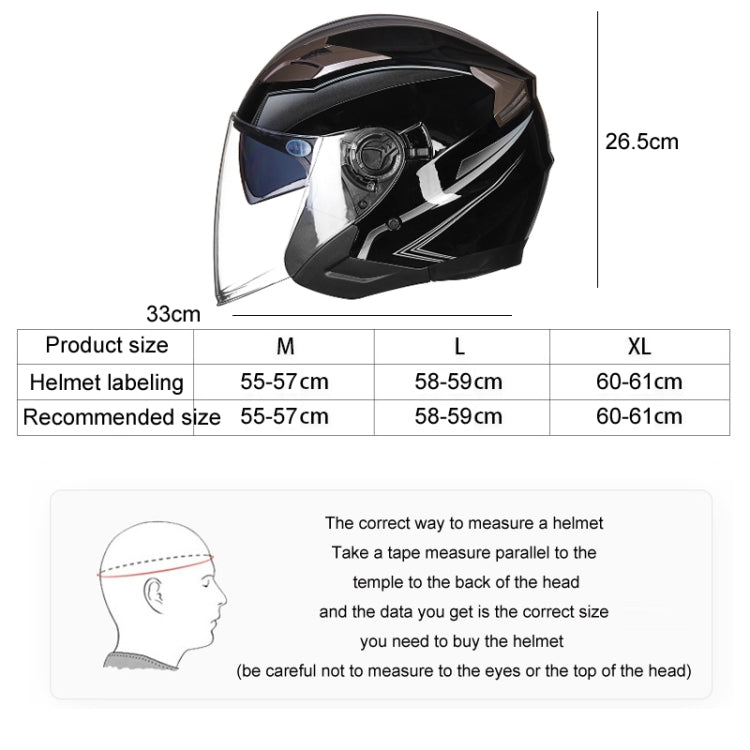 GXT 708 Electric Vehicle Dual Lens Helmet Four Seasons Safety Helmet, Size: M(Matt Black Gray) - Helmets by GXT | Online Shopping South Africa | PMC Jewellery | Buy Now Pay Later Mobicred