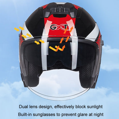 GXT Electric Vehicle Four Seasons Sun Protection & Windshield Double Lens Helmet, Size: M(Matt Black) - Helmets by GXT | Online Shopping South Africa | PMC Jewellery | Buy Now Pay Later Mobicred