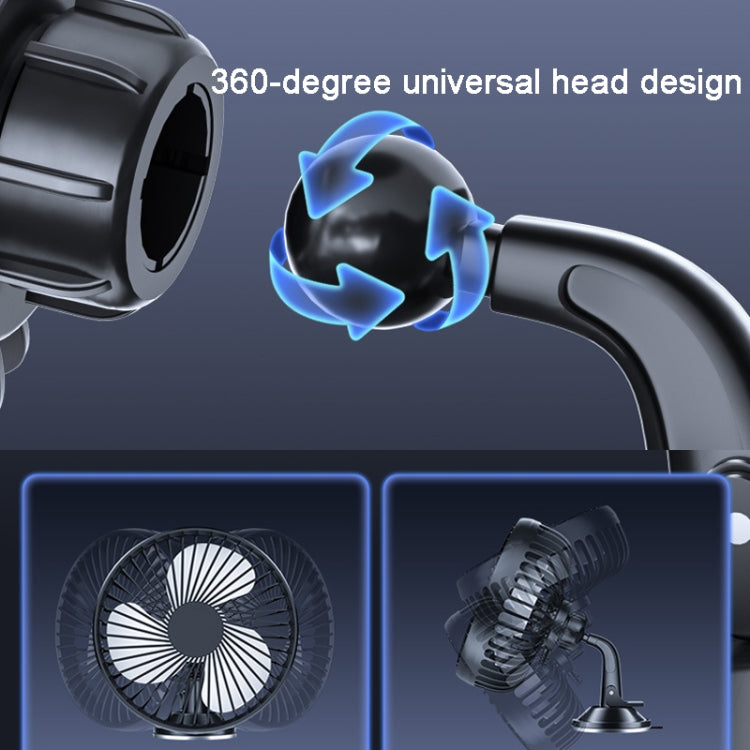 SUITU  12V/24V Mini Car Fan USB Charging Single Head Fan 360 Degree Cooling Fan, Style: Seat Back Model - Heating & Fans by SUITU | Online Shopping South Africa | PMC Jewellery | Buy Now Pay Later Mobicred