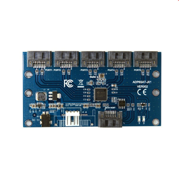 SATA2.0 3Gbps JMB321 Chip SATA Expansion Card 1 to 5 Port Riser Card - free shipping - PMC Jewellery - Order now!