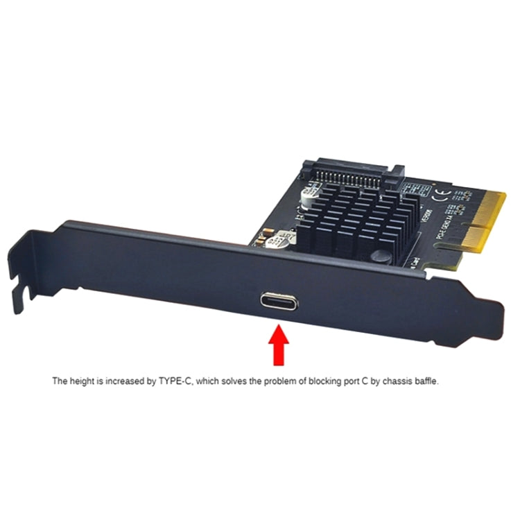 PCI-E 4X To  USB3.2 Gen2x2 Type-C 20Gbps SATA Expansion Card Asmedia ASM3242 Chip - free shipping - PMC Jewellery - Order now!