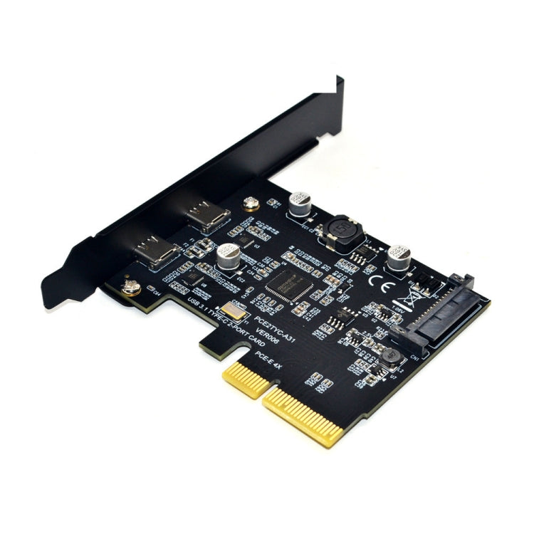 PCI-E 4X To USB3.1 Dual USB-C/Type-C Port 10Gbps Expansion Card  With ASMedia ASM3142 Chip - Add-on Cards by PMC Jewellery | Online Shopping South Africa | PMC Jewellery | Buy Now Pay Later Mobicred