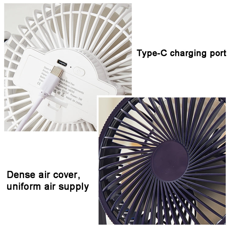 3-in-1 Electric Fan Wall Mounted Desktop Quiet Brushless Turbine Mini Fan, Style: USB Plug(Blue) - Electric Fans by PMC Jewellery | Online Shopping South Africa | PMC Jewellery | Buy Now Pay Later Mobicred