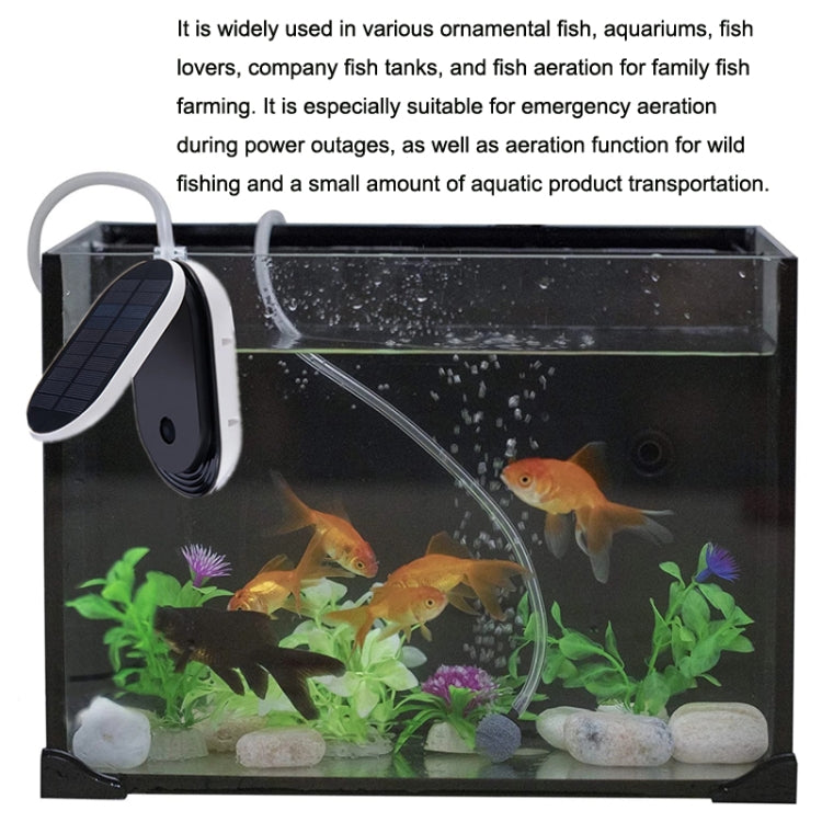 Outdoor Portable Solar Oxygen Pump Aquarium Flip Cover Solar Oxygen Pump(Black) - Air Pumps by PMC TechLife | Online Shopping South Africa | PMC TechLife | Buy Now Pay Later Mobicred