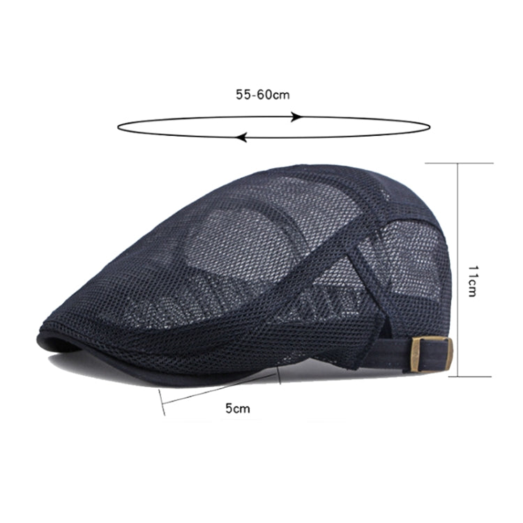 Summer Mesh Breathable Vintage Cap(Navy) - Peaked Cap by PMC Jewellery | Online Shopping South Africa | PMC Jewellery