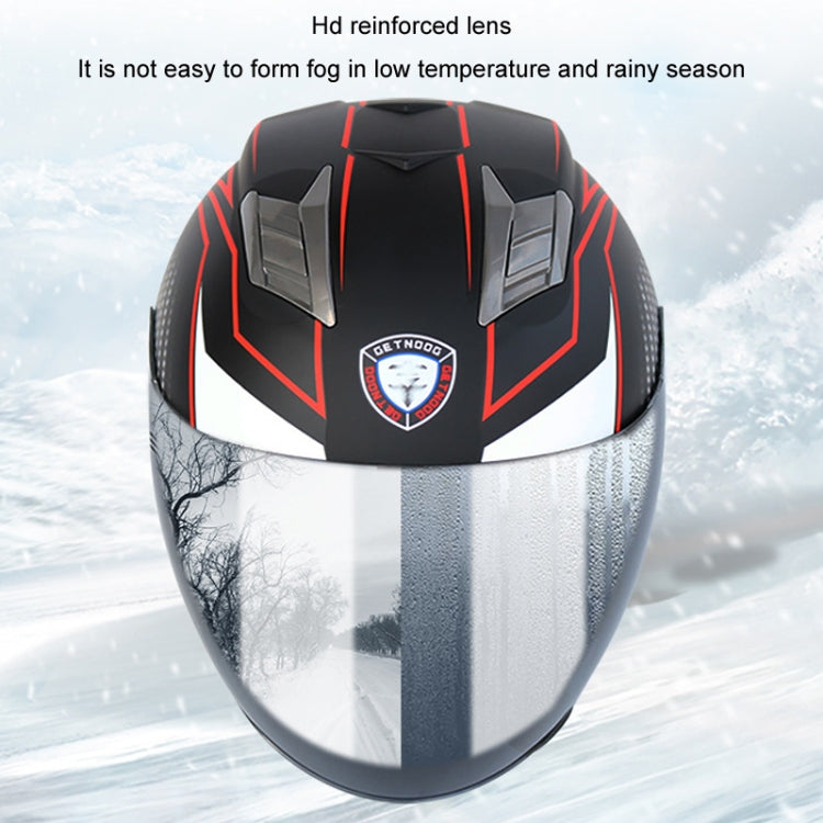 KUQIBAO Motorcycle Smart Bluetooth Sun Protection Double Lens Safety Helmet, Size: XL(White Phantom Fiber+Black Tail) - Helmets by KUQIBAO | Online Shopping South Africa | PMC Jewellery | Buy Now Pay Later Mobicred