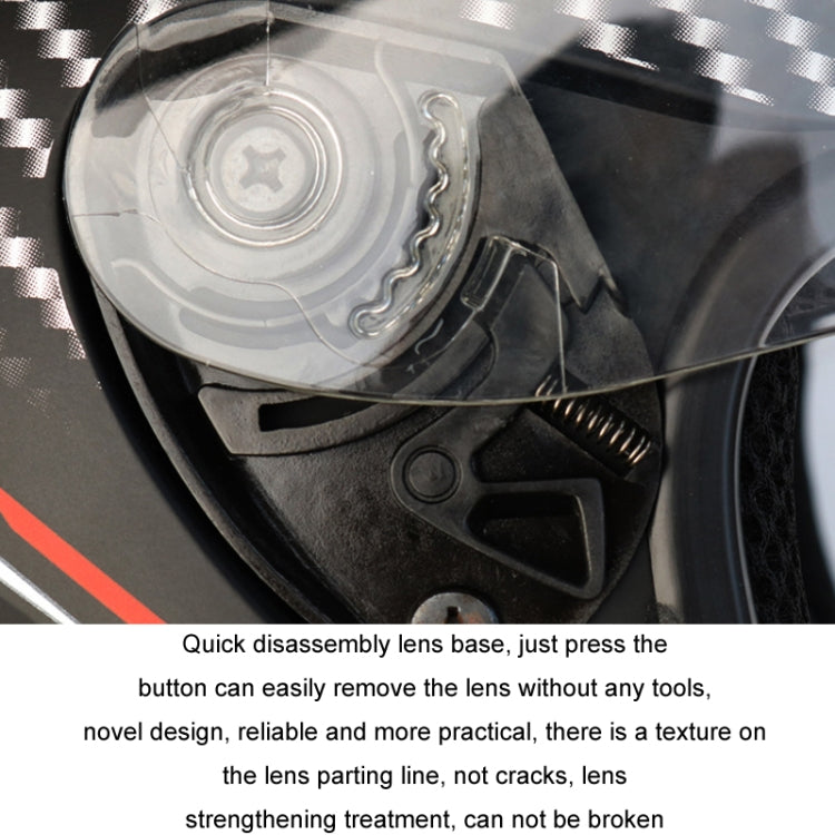 KUQIBAO Motorcycle Bluetooth Headset Double Lens Helmet With Braid, Size: XXL(Fruits Black Phantom Fiber) - free shipping - PMC TechLife - Order now!