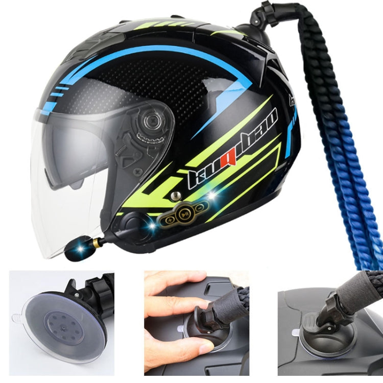 KUQIBAO Motorcycle Bluetooth Headset Double Lens Helmet With Braid, Size: L(Bright Black Phantom Fiber) - free shipping - PMC TechLife - Order now!