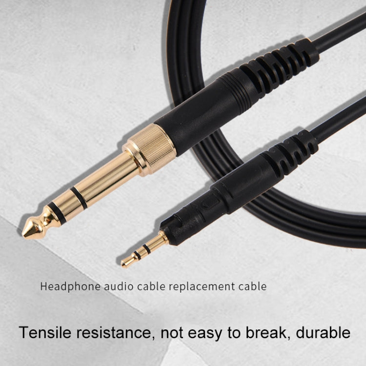 2m For ATH-M50X / M40X / M60X / M70X Headset Audio Cable Replacement Cable(Black) - Headset Accessories by PMC TechLife | Online Shopping South Africa | PMC TechLife