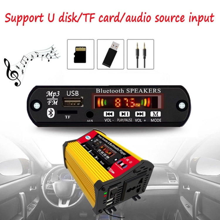 SOLIKE TECH 300W Modified Sine Wave Inverter with Bluetooth MP3/FM Multimedia Player 12V to 220V - free shipping - PMC TechLife - Order now!