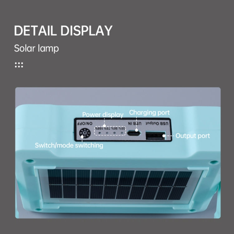 Solar Flood Light Portable Flashlight Emergency Work Light(Blue) - Floodlights by PMC TechLife | Online Shopping South Africa | PMC TechLife