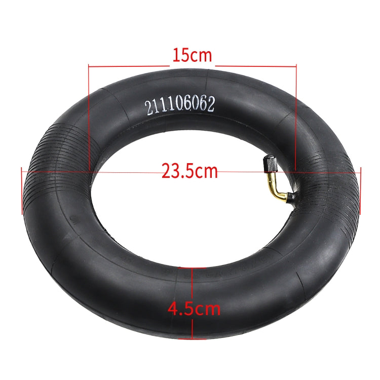 10 x 2.5/2.75 Electric Scooter 45 Degree Valve Thickened Inner Tube(Yellow Stripes) - Accessories & Parts by PMC Jewellery | Online Shopping South Africa | PMC Jewellery