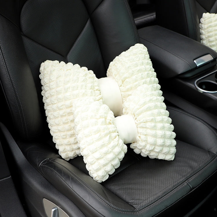 Car Seat Breathable And Comfortable Puff Pillow Upholstery, Color: Lumbar Pillow Beige - Seat Accessories by PMC TechLife | Online Shopping South Africa | PMC TechLife | Buy Now Pay Later Mobicred