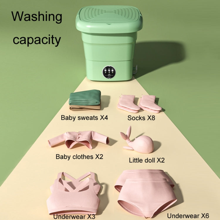 4.5L Mini Portable Folding Household Washing Machine Underwear Washer, Color: Fruit Green(US Plug) - free shipping - PMC TechLife - Order now!