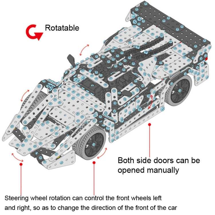 Assembly Metal Car Model Intelligence Handmade Assembly Toy Building Block - Building Blocks by PMC Jewellery | Online Shopping South Africa | PMC Jewellery