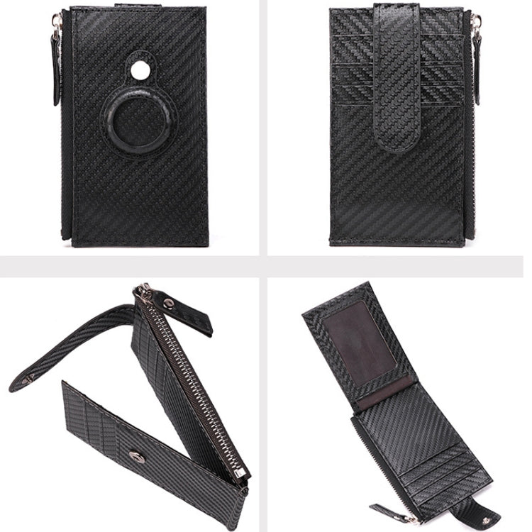 For Airtag Tracker Case Carbon Fiber Credit Card Holder Wallet(Black) - Wallet Series by PMC TechLife | Online Shopping South Africa | PMC TechLife | Buy Now Pay Later Mobicred