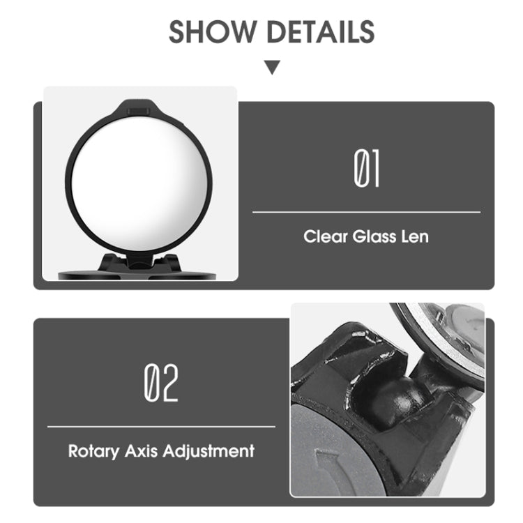 WEST BIKING Bicycle Handlebar Convex Rear View Mirror(Black) - View Mirrors by WEST BIKING | Online Shopping South Africa | PMC TechLife | Buy Now Pay Later Mobicred
