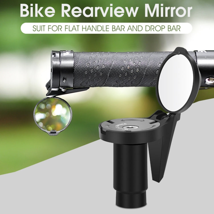 WEST BIKING Bicycle Handlebar Convex Rear View Mirror(Black) - View Mirrors by WEST BIKING | Online Shopping South Africa | PMC TechLife | Buy Now Pay Later Mobicred
