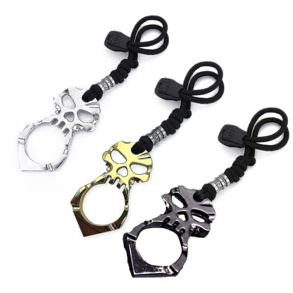 Rose Thorn Single Finger Buckle Self-defense Broken Window Keychain(Gold) - Key Rings by PMC Jewellery | Online Shopping South Africa | PMC Jewellery