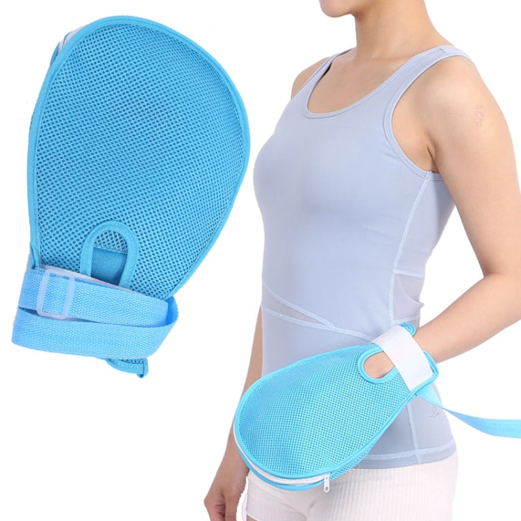 Finger Fixed Restraint Belt Elderly Fixed Comfortable Breathable Anti-extraction Tube Anti-scratch Gloves(Blue) - Corrector by PMC Jewellery | Online Shopping South Africa | PMC Jewellery