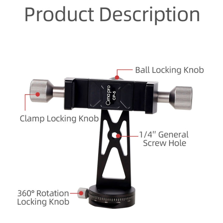 Cimapro Rotating Mobile Phone Clip Live Tripod Photography Stand(CP-5) - free shipping - PMC TechLife - Order now!