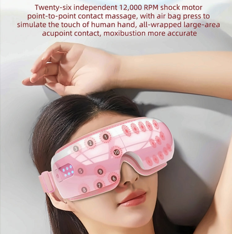 E5 Plus 26 Points Intelligent Eye Massager Adjustable Airbag Hot Compress Eye Protection Device(Pink) - free shipping - PMC TechLife - Order now!
