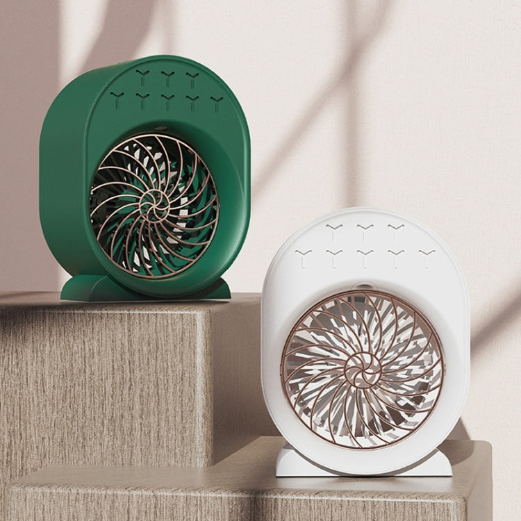 USB Spray Humidification Air Conditioning Fan Small Portable Desktop Air Cooler, Style: Charging (White) - Electric Fans by PMC Jewellery | Online Shopping South Africa | PMC Jewellery | Buy Now Pay Later Mobicred