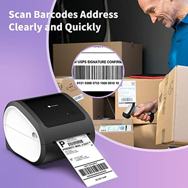 Phomemo D520-BT Bluetooth Thermal Shipping Label Printer Wireless Desktop Printer For Barcode Address Labels, Size: US(Black White) - free shipping - PMC TechLife - Order now!