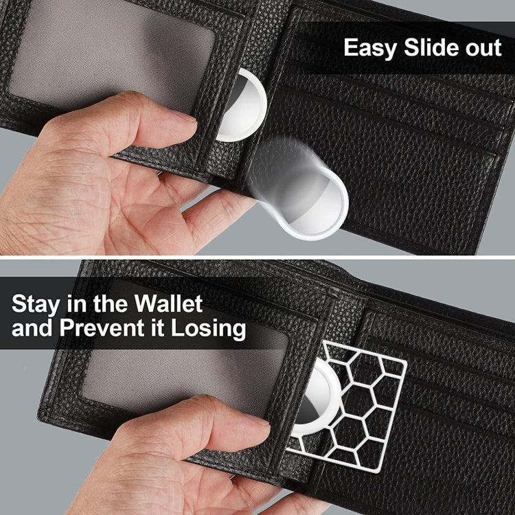 For Airtag Location Tracker Card Shape Honeycomb Protective Cover(Black) - Other by PMC TechLife | Online Shopping South Africa | PMC TechLife