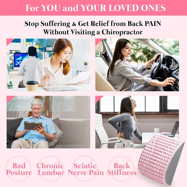 Lumbar Relaxing Massager Spinal Corrective Stretch Exercise Aid, Specification: Color Matching (Pink) - free shipping - PMC TechLife - Order now!