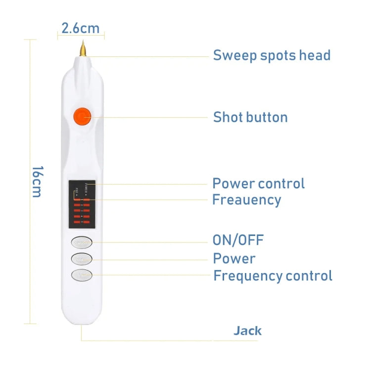 Spot Mole Pen Spot Removal Instrument Home Beauty Instrument, Spec: Charging Model EU Plug(Golden) - Beauty Instrument by PMC TechLife | Online Shopping South Africa | PMC TechLife