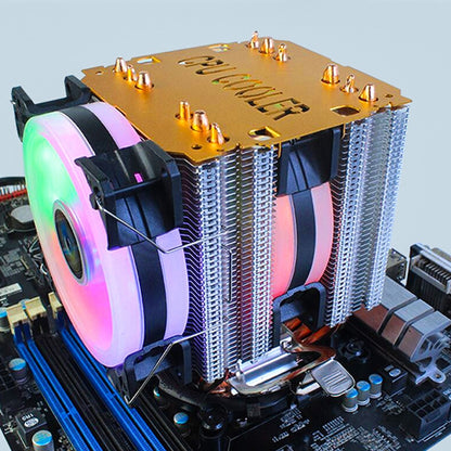 EVESKY 500 Desktop Computer 4 Copper Tube Mute CPU Cooling Fan, Color: Color Three Fans - Fan Cooling by EVESKY | Online Shopping South Africa | PMC Jewellery | Buy Now Pay Later Mobicred