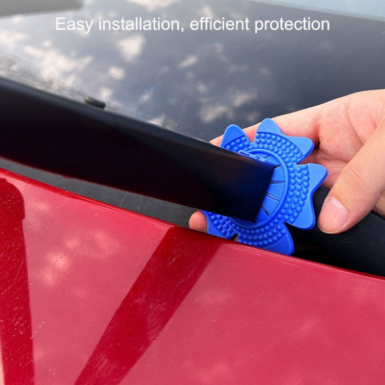 4sets Car Universal Wiper Hole Protective Cover PVC Dustproof Snowproof Wiper Pad(Blue Small Hole) - free shipping - PMC TechLife - Order now!