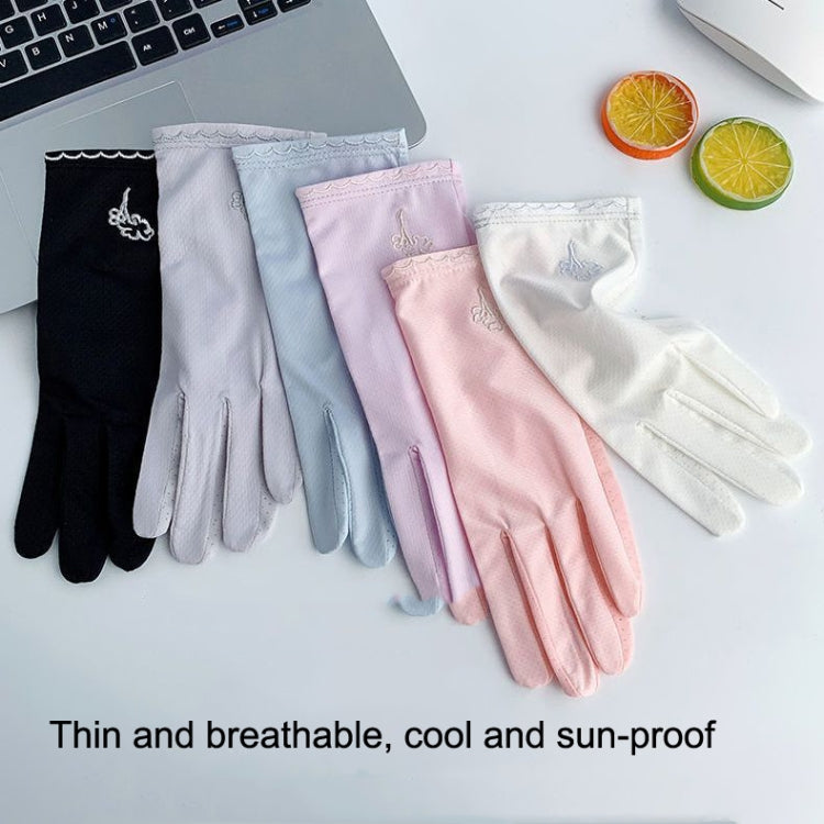 Free Code Summer Sunscreen Anti-ultraviolet Ice Silk Thin Gloves(Black) - Safety Gloves by PMC TechLife | Online Shopping South Africa | PMC TechLife