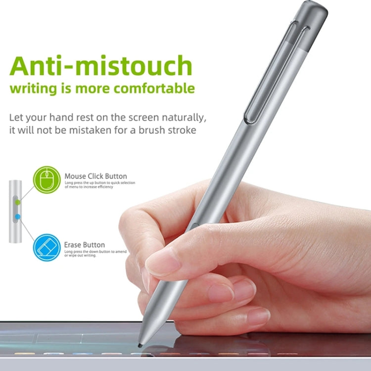 For Microsoft Surface 3 Pro 3/4/5/6/7/Book/Laptop/Go Pressure Touch Capacitance Pen(Silver) - Stylus Pen by PMC TechLife | Online Shopping South Africa | PMC TechLife | Buy Now Pay Later Mobicred