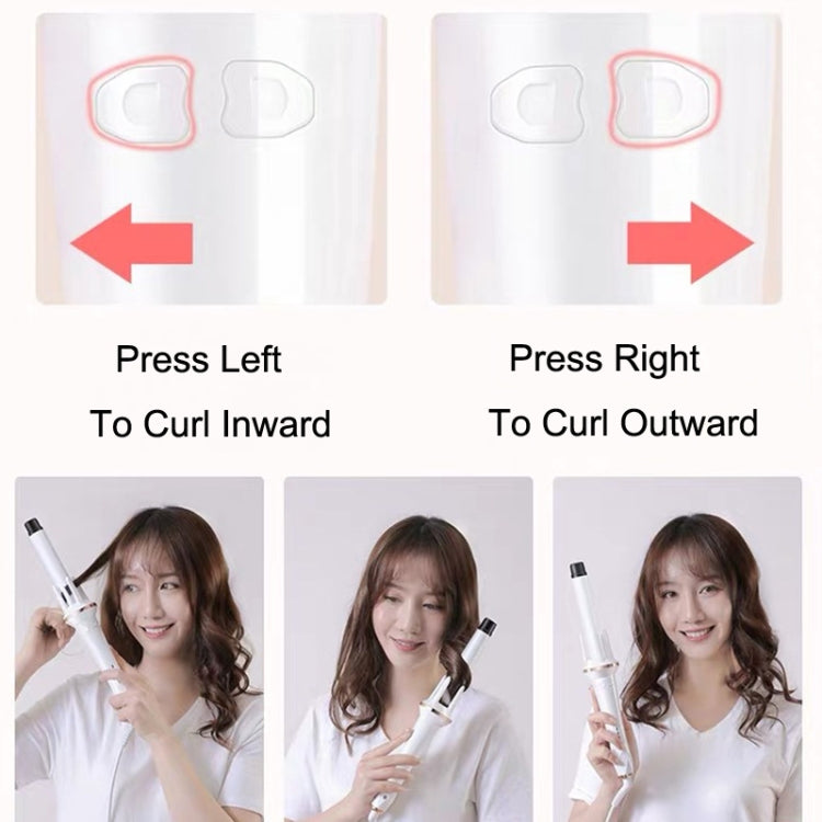 Automatic Curling Iron With Bi-Directional Rotating Ceramic Glaze Coating Hair Care, Plug: US Plug White - free shipping - PMC TechLife - Order now!