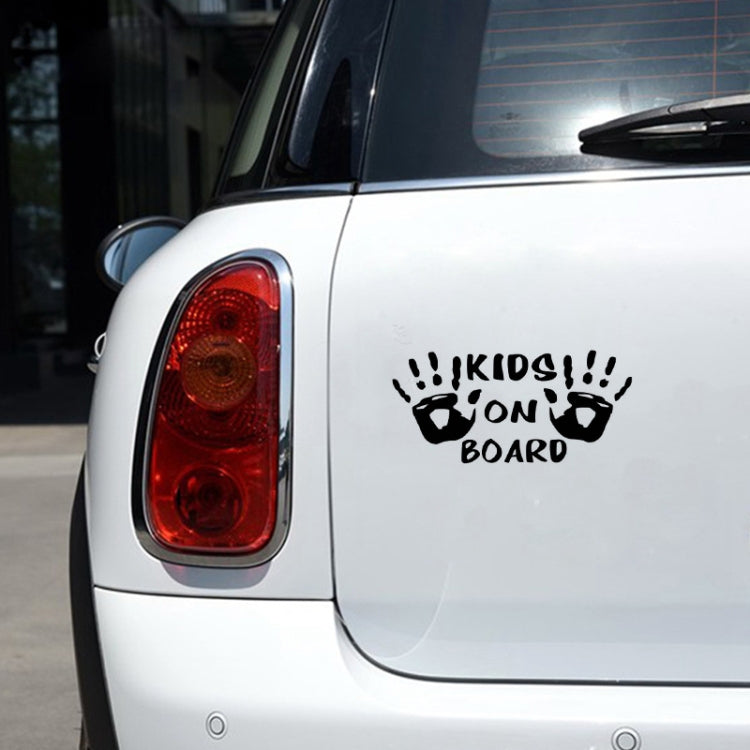 10pcs Kids On Board Warning Car Stickers Reflective Scratch Body Stickers(White) - Decorative Sticker by PMC TechLife | Online Shopping South Africa | PMC TechLife | Buy Now Pay Later Mobicred