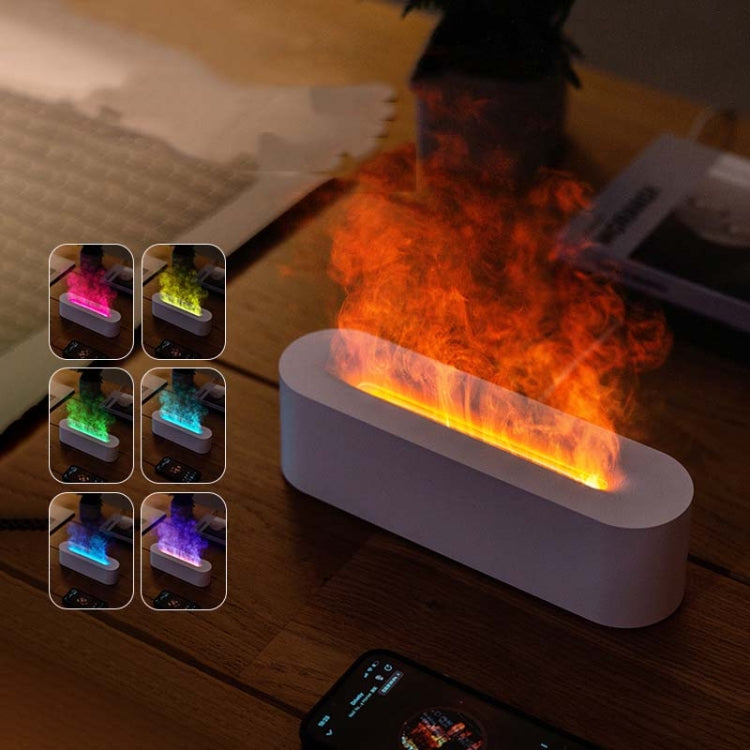 DQ709 Flame Aromatherapy Diffuser Quiet USB Air Humidifier(White) - free shipping - PMC TechLife - Order now!