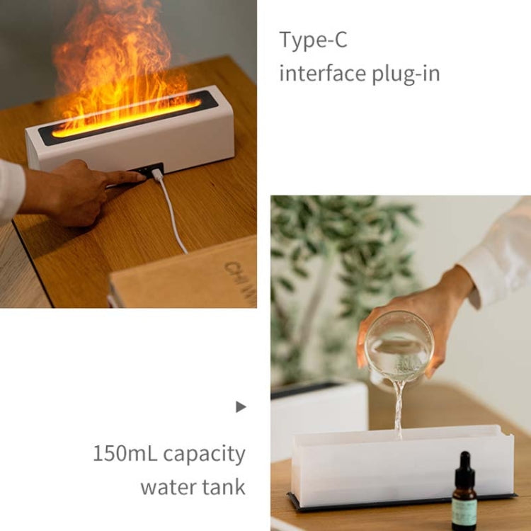 DQ711  Flame Aromatherapy Diffuser Quiet USB Air Humidifier(Black) - Air Purifiers & Accessories by PMC TechLife | Online Shopping South Africa | PMC TechLife | Buy Now Pay Later Mobicred