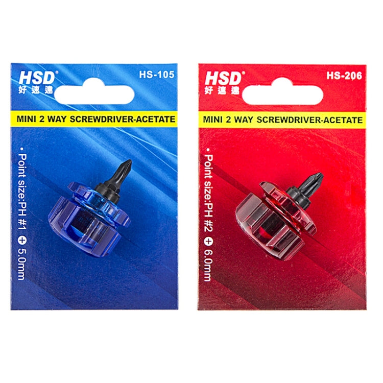 HSD HS-105 Portable Short Handle Phillips And Straight 2 In 1 Screwdriver With Magnetism - free shipping - PMc TechLife - Order now!