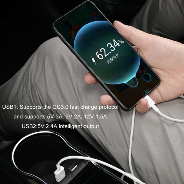 Car Seat Gap Storage Box Multifunctional Mobile Phone USB Charger, Color: Standard Red - free shipping - PMC TechLife - Order now!