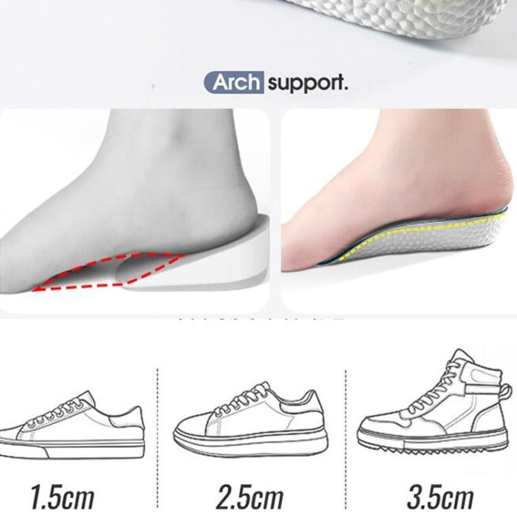 2.5CM Increase Height Men  Insoles Light Weight Soft Elastic Arch Support Shoes Pads - Shoes Care by PMC Jewellery | Online Shopping South Africa | PMC Jewellery