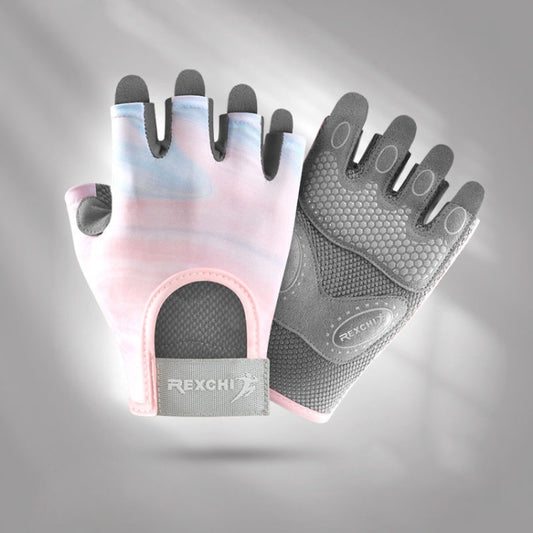 Yoga Sports Gloves Non-slip Shock-absorbing Half-finger Anti-cocoon Gloves, Size: M(Streamer Pink) - Safety Gloves by PMC Jewellery | Online Shopping South Africa | PMC Jewellery | Buy Now Pay Later Mobicred