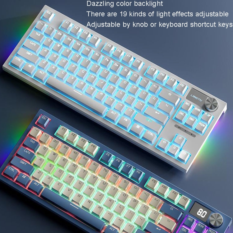 LANGTU LT84 Mechanical Luminous Keyboard, Style: Wired Single-mode Silver Gray Shaft (White) - Wired Keyboard by LANGTU | Online Shopping South Africa | PMC Jewellery | Buy Now Pay Later Mobicred