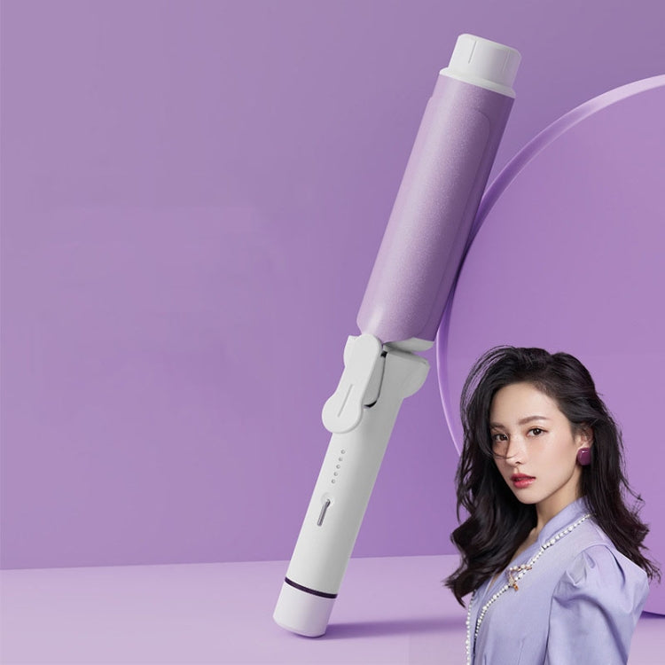 40mm Hair Curler Big Wave Negative Ion Essential Oil Coated Curling Iron,CN Plug(Taro Purple) - Hair Curler by PMC TechLife | Online Shopping South Africa | PMC TechLife | Buy Now Pay Later Mobicred