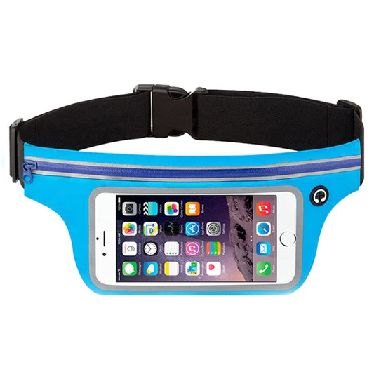 Contact Screen Sports Cell Phone Waist Pack Outdoor Leisure Gear Bag(Blue) - Waist Bags by PMC Jewellery | Online Shopping South Africa | PMC Jewellery | Buy Now Pay Later Mobicred