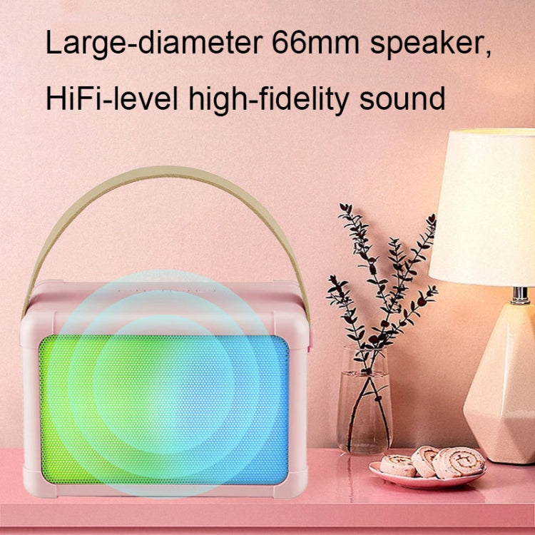 Portable RGB Lighting Effect Bluetooth Speaker Home Mini Karaoke Audio, Style: Speaker(Beige) - Microphone by PMC Jewellery | Online Shopping South Africa | PMC Jewellery | Buy Now Pay Later Mobicred